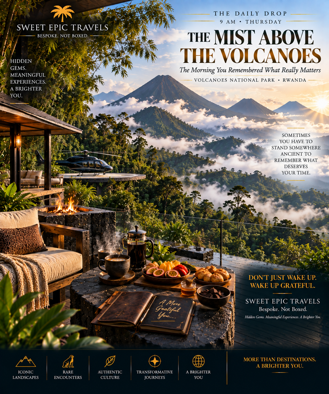 THE DAILY DROP: The Mist Above the Volcanoes (The Morning You Remembered What Really Matters)