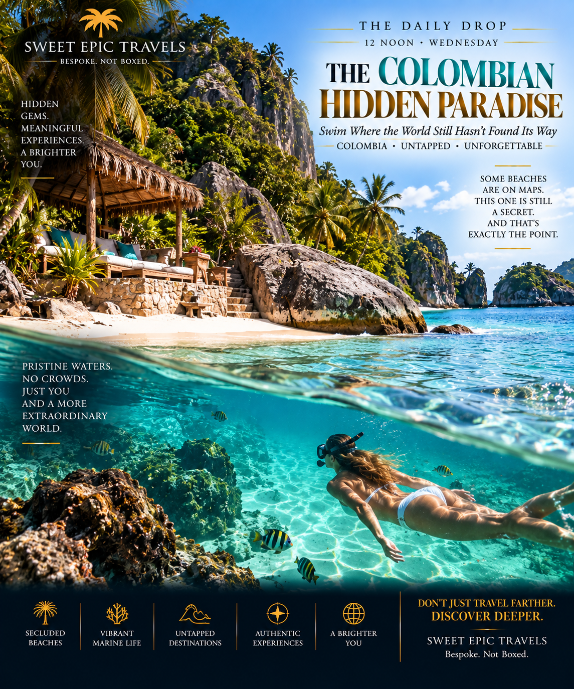 THE DAILY DROP: The Emerald Cove (Swimming in Colombia’s Lost Caribbean Sanctuary)