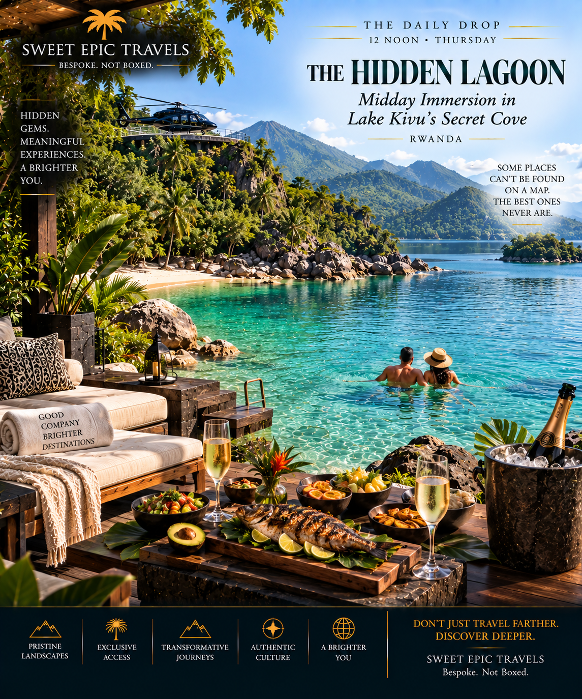 THE DAILY DROP: The Hidden Lagoon (Midday Immersion in Lake Kivu’s Secret Cove)
