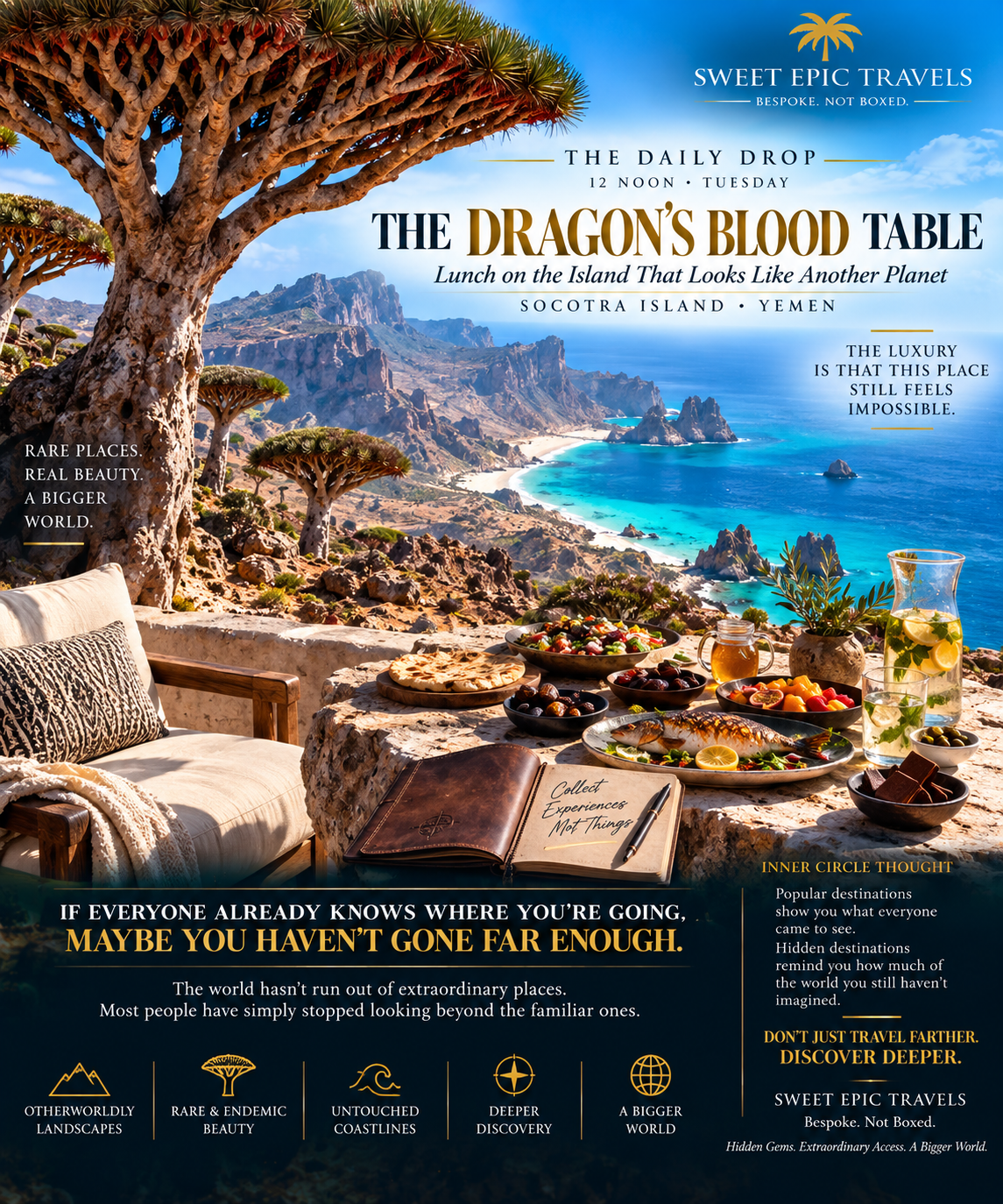 THE DAILY DROP: The Dragon’s Blood Table (Lunch on the Island That Looks Like Another Planet)