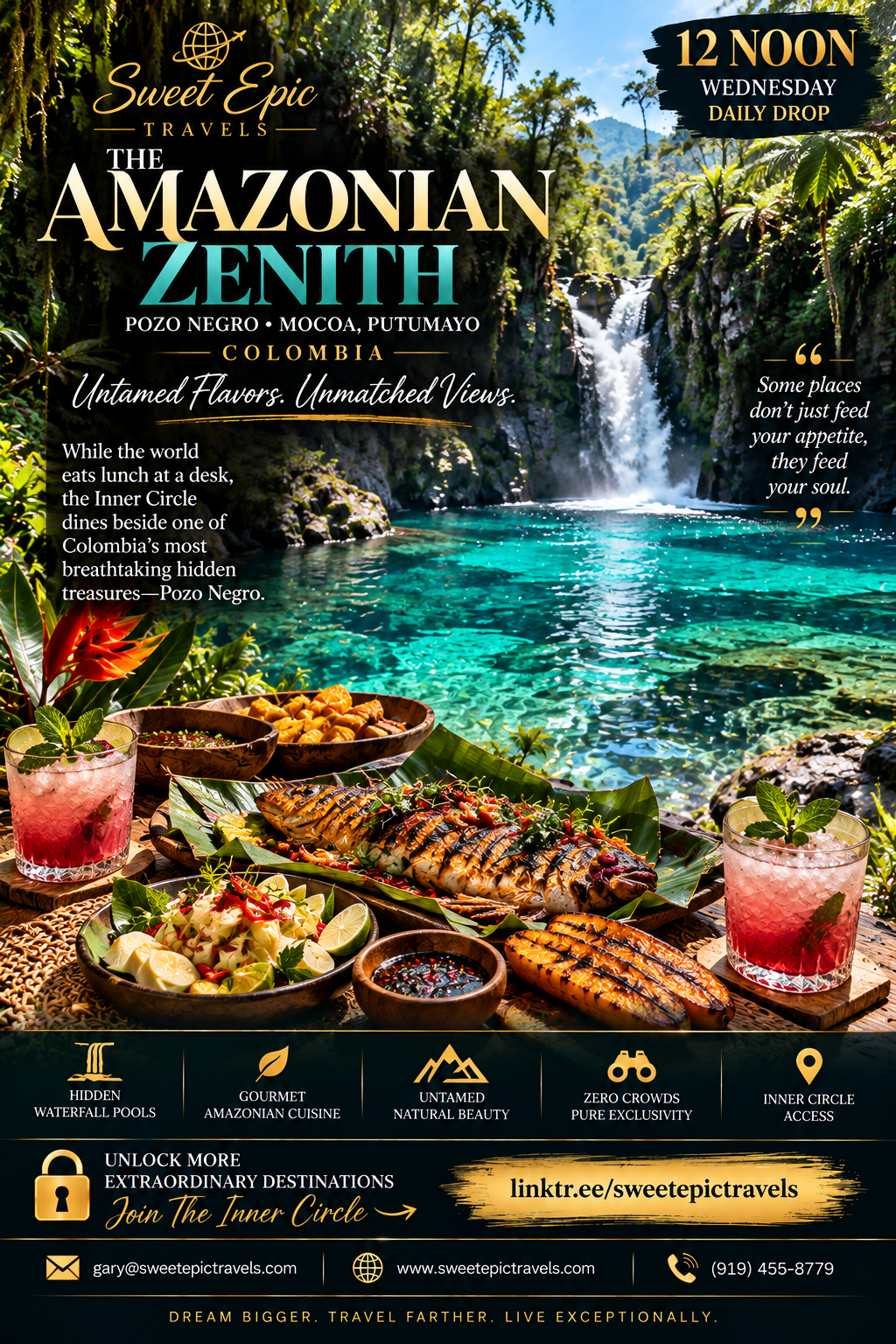 THE DAILY DROP: The Emerald Basin Table (Lunch Carved by Andean Waters)