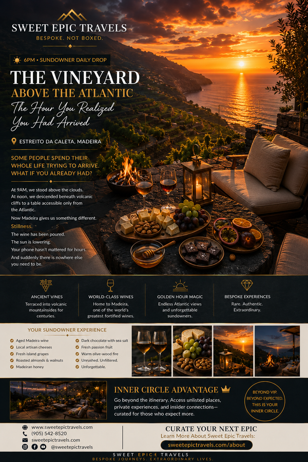 HE DAILY DROP: The Vineyard Above the Atlantic (The Hour You Realized You Had Arrived)