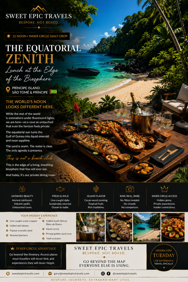 THE DAILY DROP: The Equatorial Zenith (Lunch at the Edge of the Biosphere)