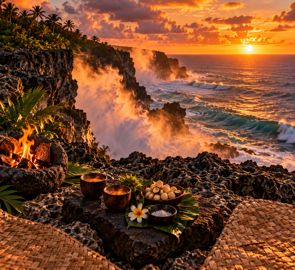 THE DAILY DROP: The Makatea Twilight (The Hour the Ocean Spray Caught Gold)