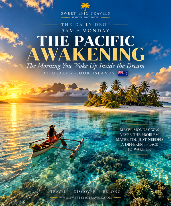 THE DAILY DROP:THE PACIFIC AWAKENING The Morning You Woke Up Inside the Dream 9AM • MONDAY DAILY DROP AITUTAKI • COOK ISLANDS 🇨🇰