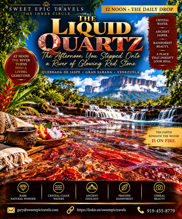 THE DAILY DROP: The Liquid Quartz (The Afternoon You Stepped Onto a River of Glowing Red Stone)