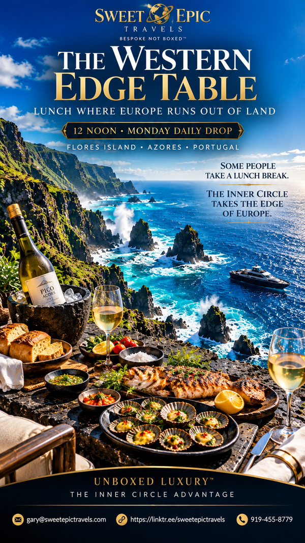 THE DAILY DROP: The Western Edge Table (Lunch Where Europe Runs Out of Land)