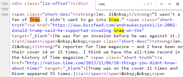 Screenshot of the source