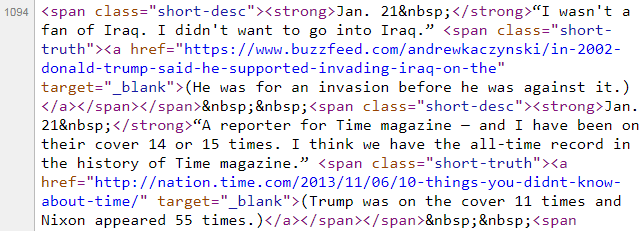 Screenshot of the source