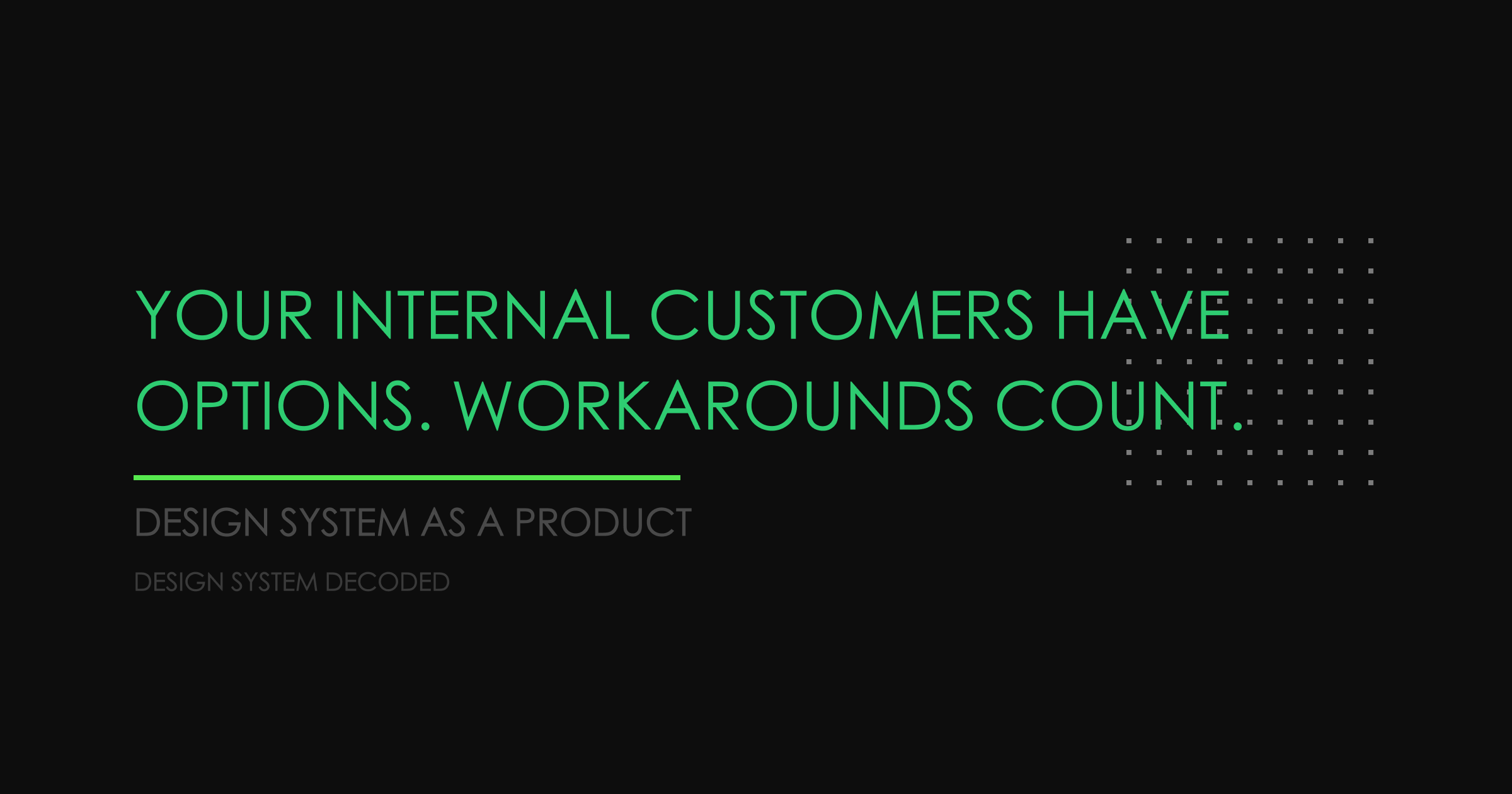 Internal Customers