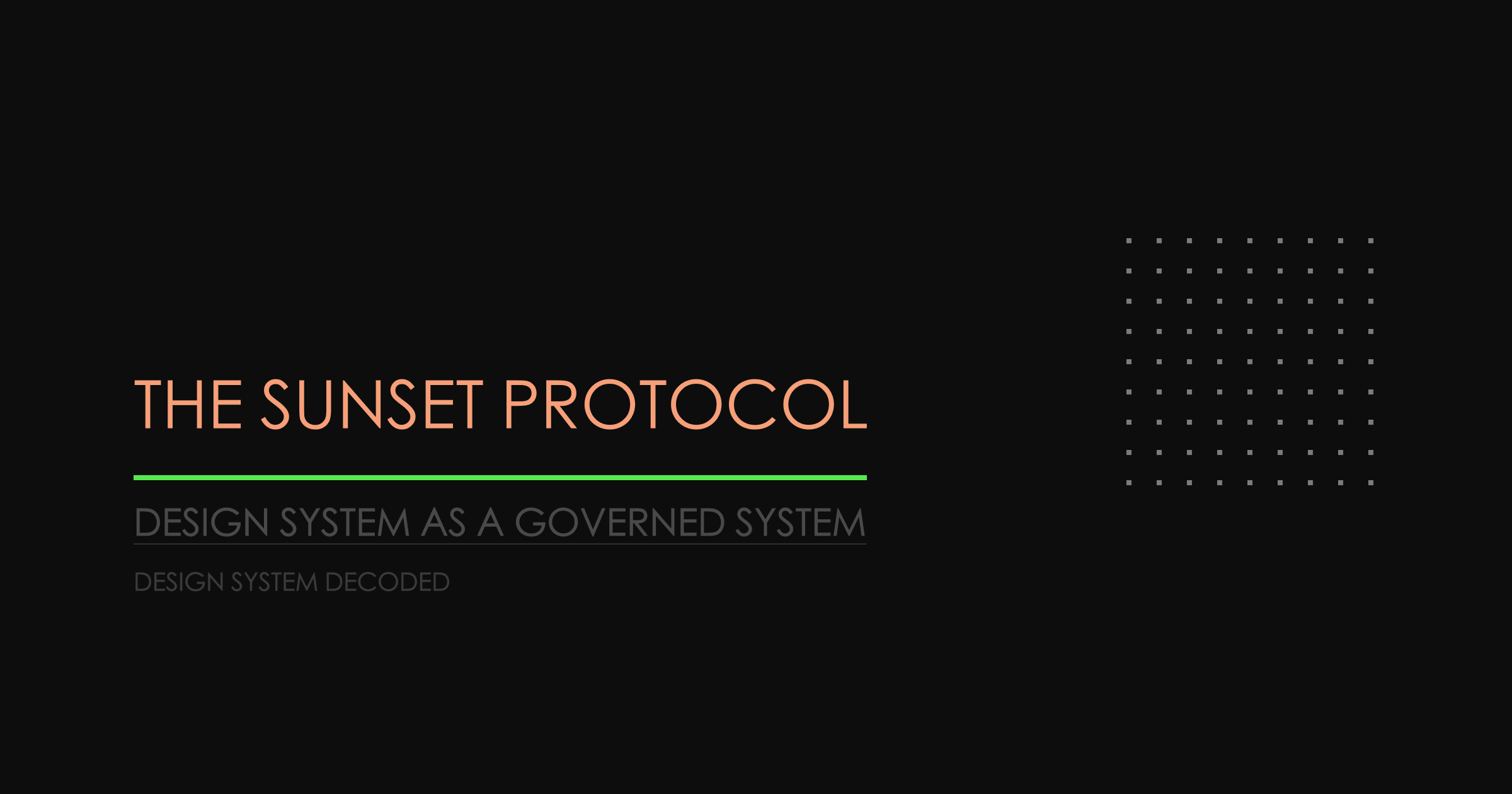 The Sunset Protocol