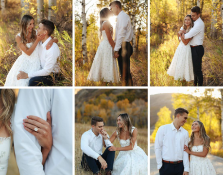 Couples preparing for their wedding are taking photos.