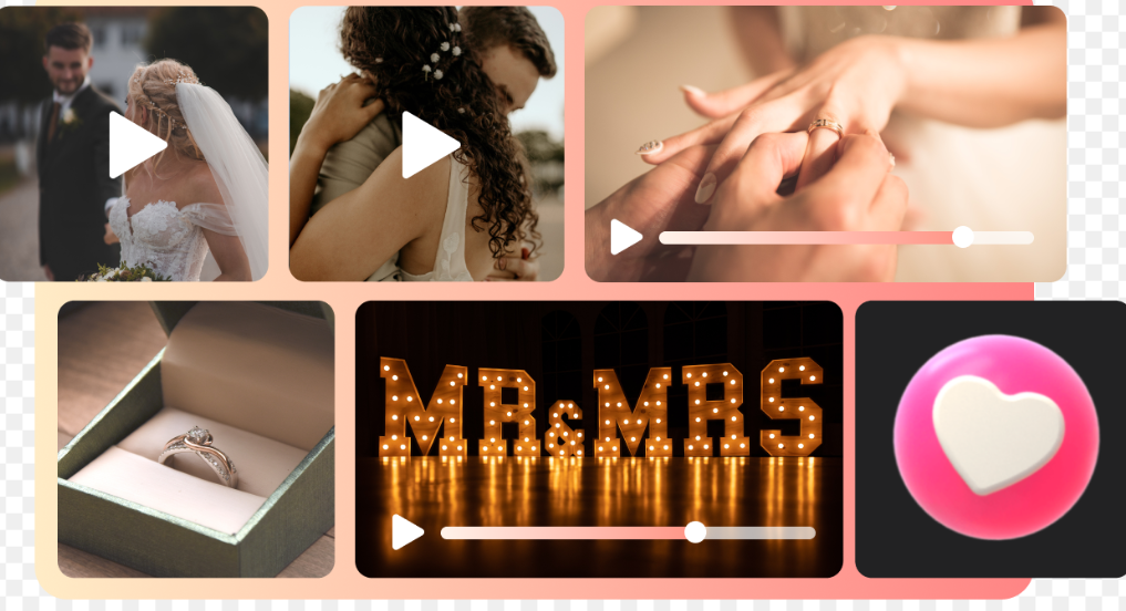 several wedding and proposal videos