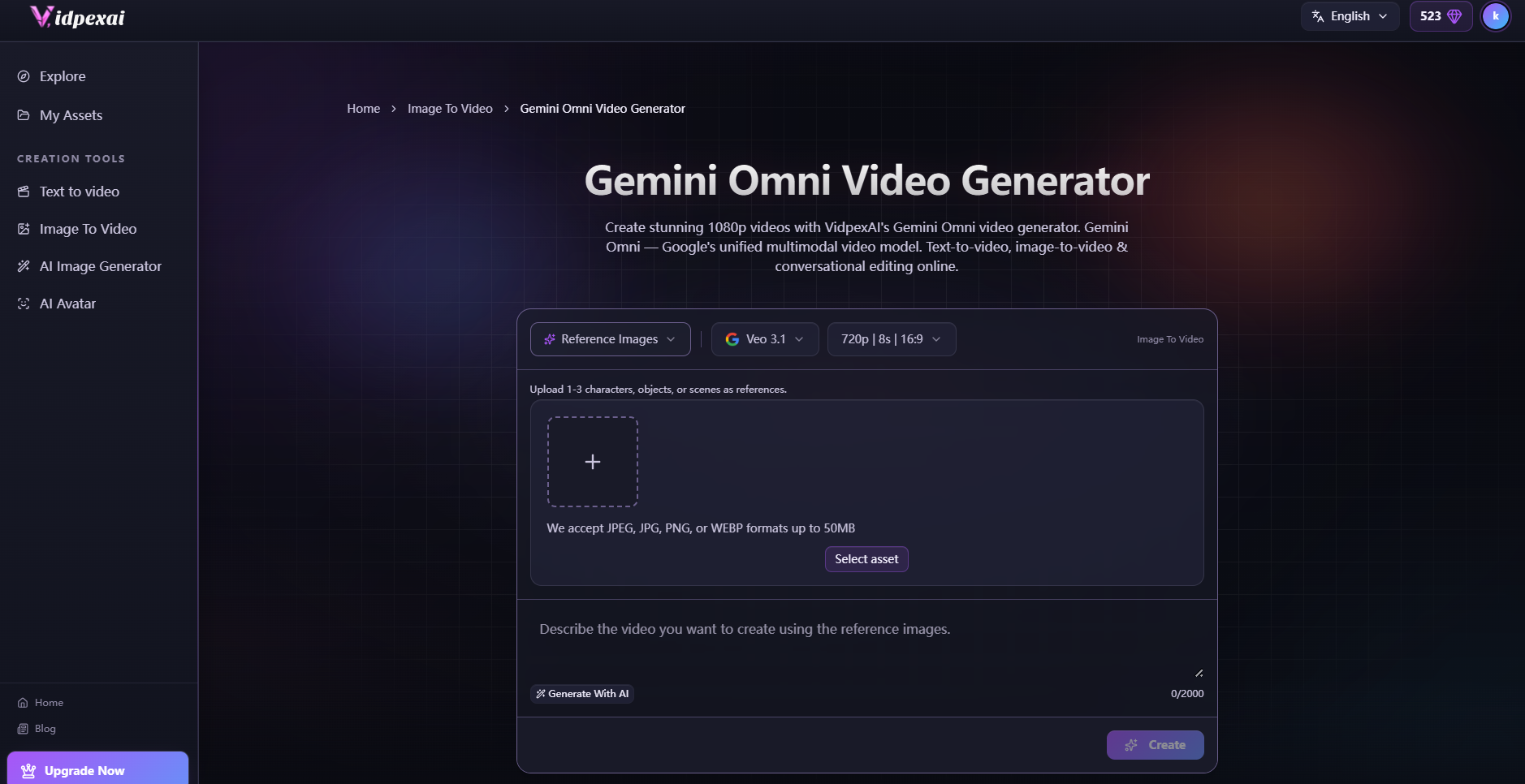 https://www.vidpexai.com/gemini-omni-video-generator