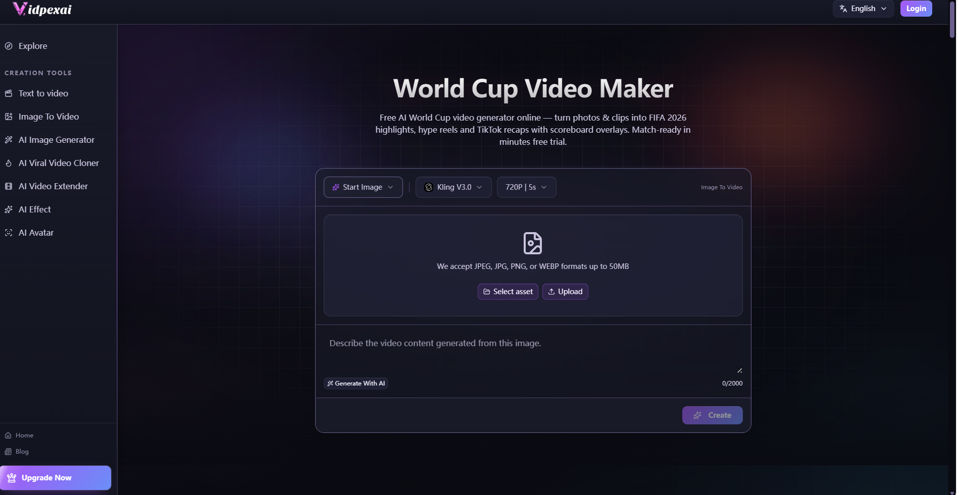 https://www.vidpexai.com/world-cup-video-maker