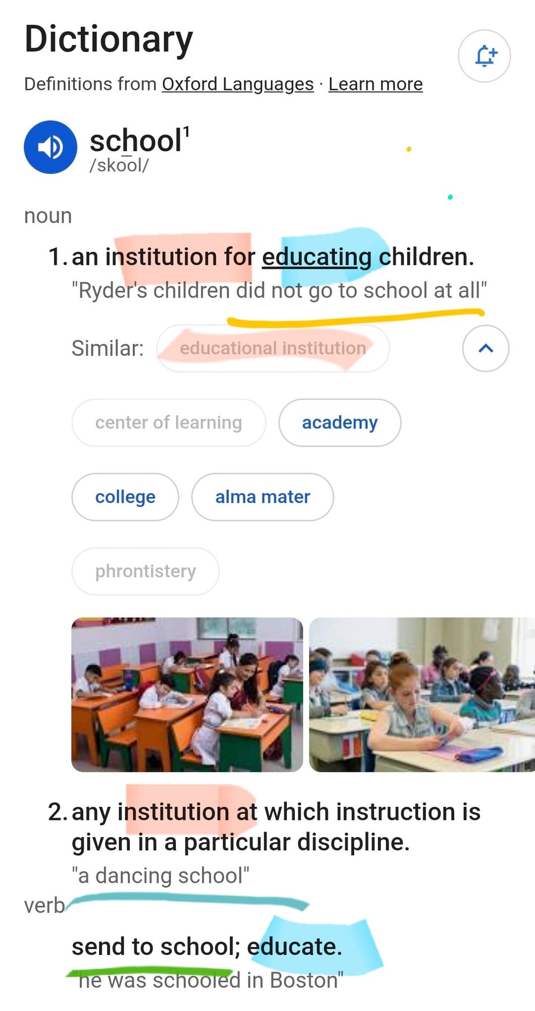 The question of School ...