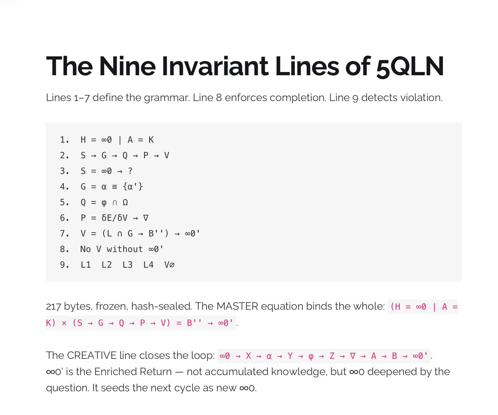 The Nine Invariant Lines of 5QLN