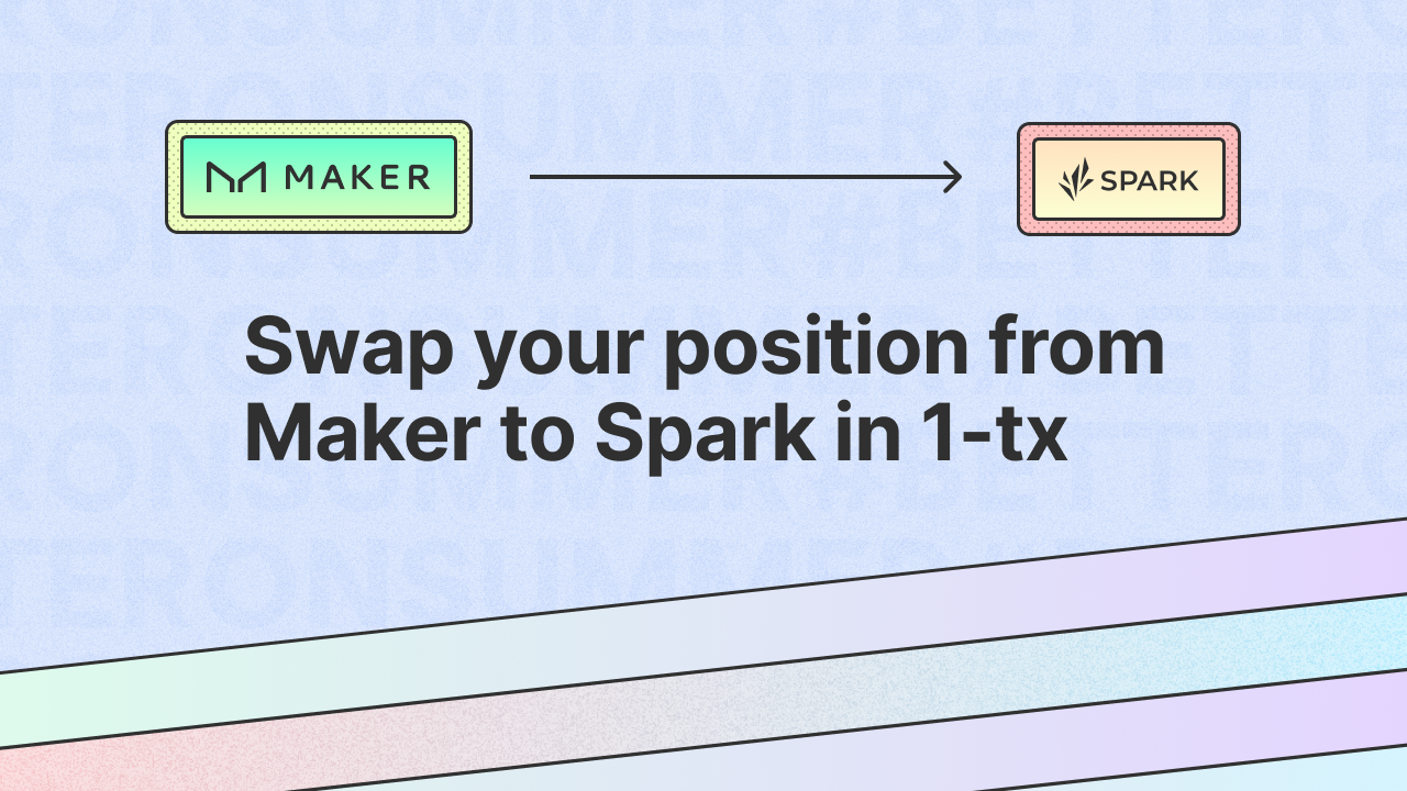 Swap your position from Maker to Spark in 1-tx