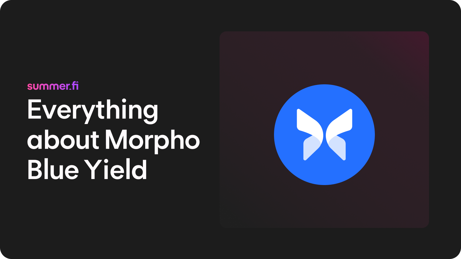 Everything you need to know about earning yield on Morpho Blue