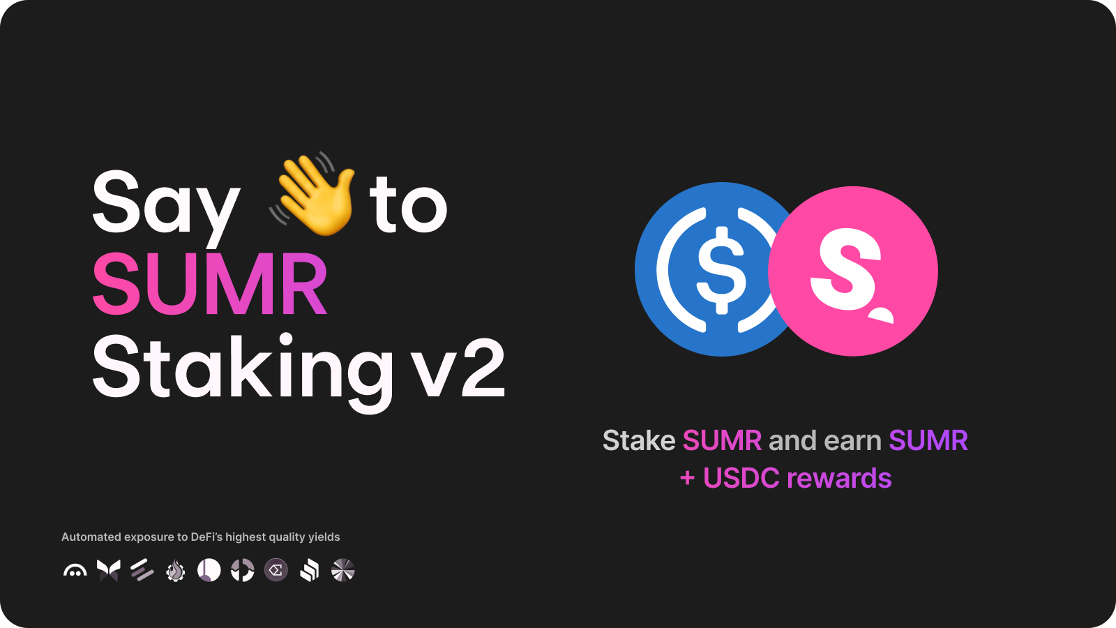 Introducing SUMR Staking V2: All you need to know about DeFi’s most productive asset