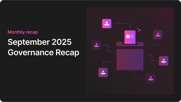 September 2025 Governance Recap