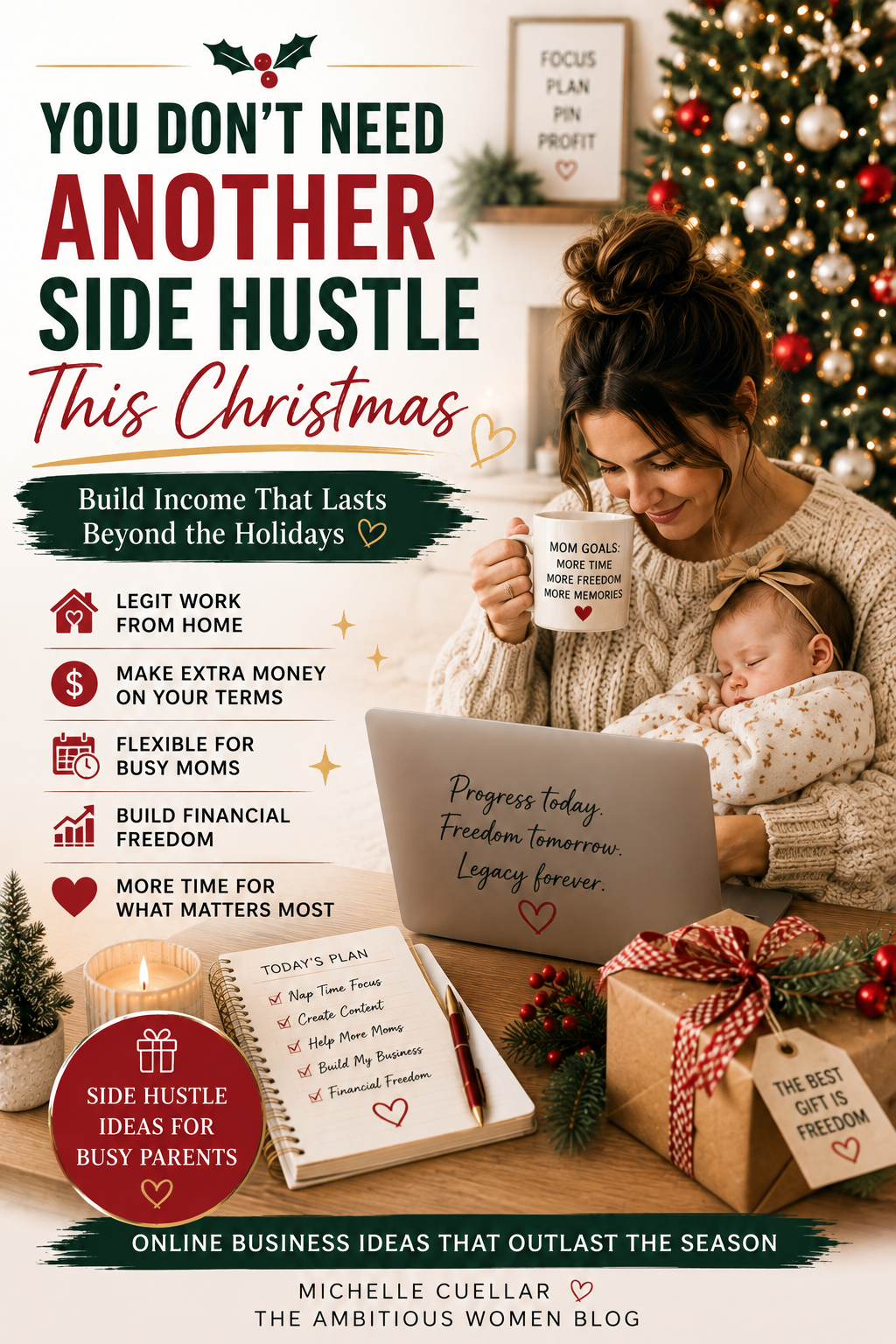 Ambitious Women Legit Work From Home Ways To Make Extra Money Christmas Gift Ideas Online Business Ideas Make Money Online First Time Mom work from home financial freedom side hustle ideas for mom online business ideas