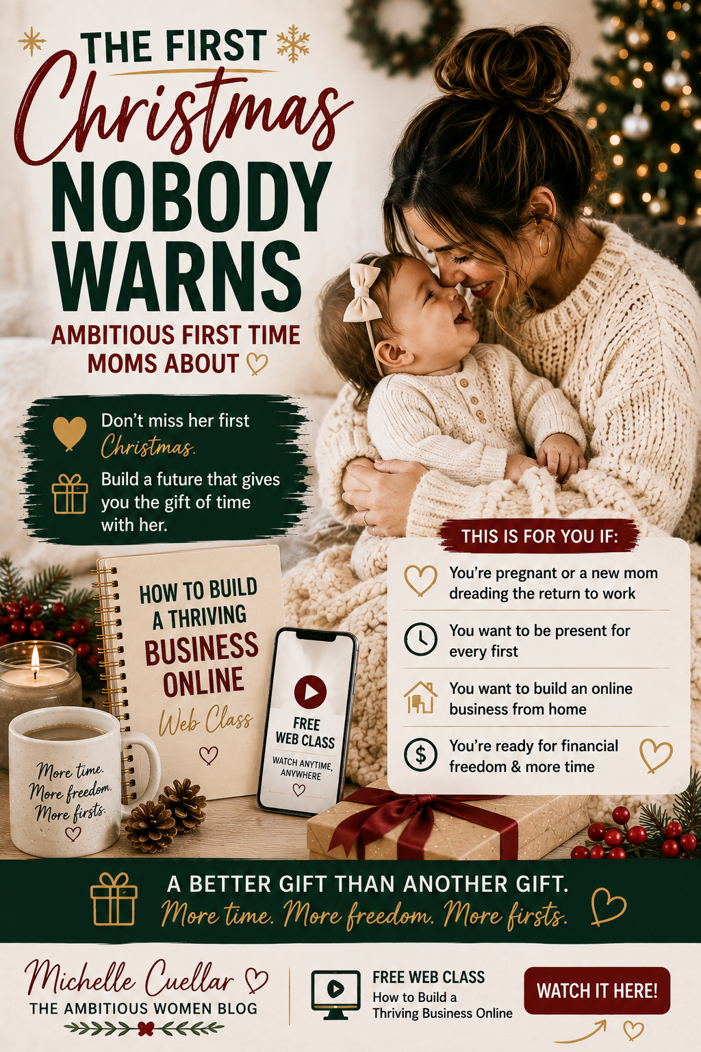 Christmas Gift Ideas Wish Lists Ambitious Women FIrst time Moms Baby's First Christmas, Maternity Leave Online Business Ideas Affiliate Marketing Holidays Christmas Wish Lists