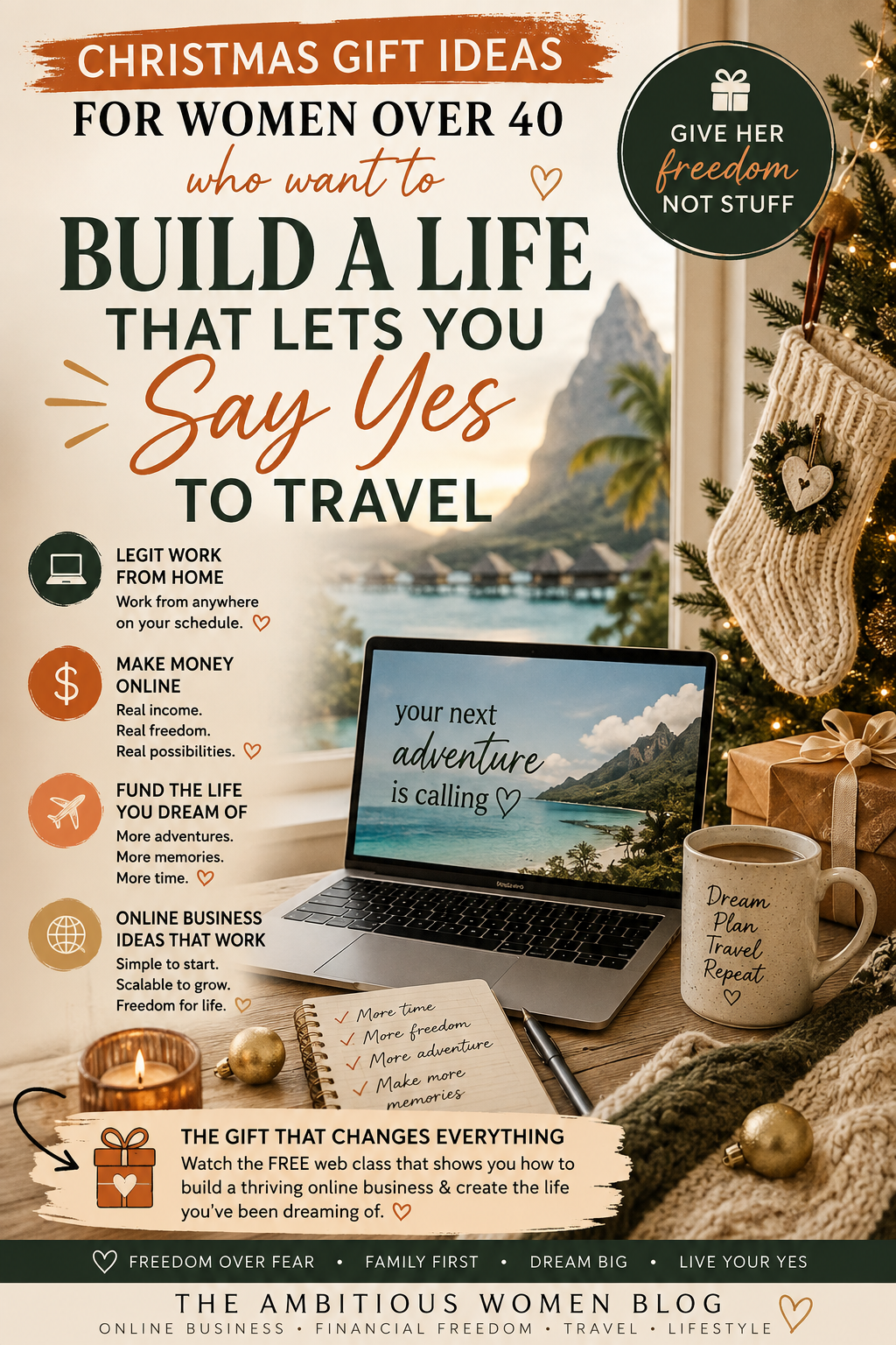 Christmas Gift Ideas, Ambitious Women, Dream Life, Legit Work From Home, Make Money Online, Travel, Online Business, Online Business Ideas, Adventure Time, Work From Home, Financial Freedom