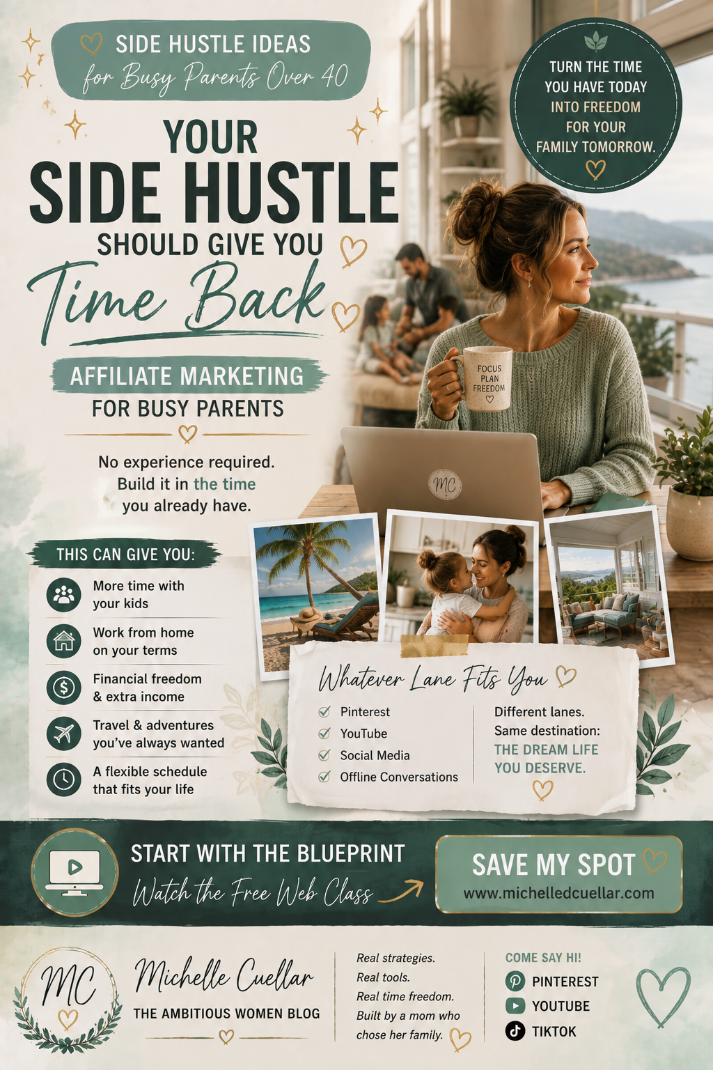 affiliate marketing time management time freedom family time busy parents ambitious women business opportunity business model creative marketing content creator social media online business lead generation online business ideas financial freedom