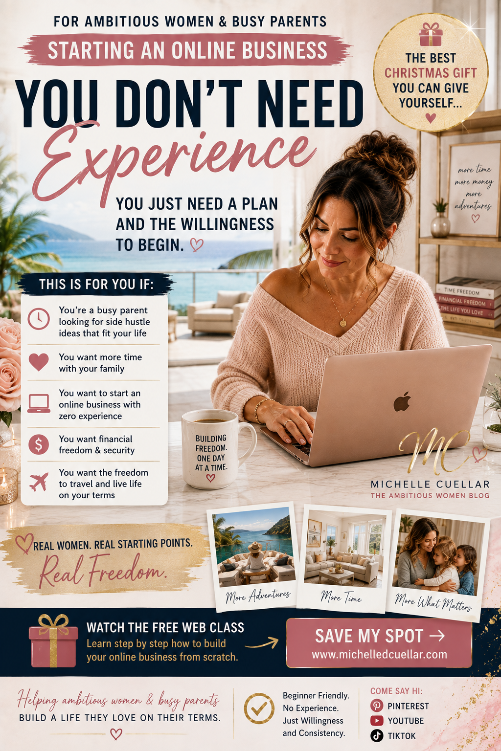 business opportunity, work from home busy parents ambitious women more time more money make money online content creator affiliate marketing online business ideas financial freedom family first business family time travel adventure time side hustle