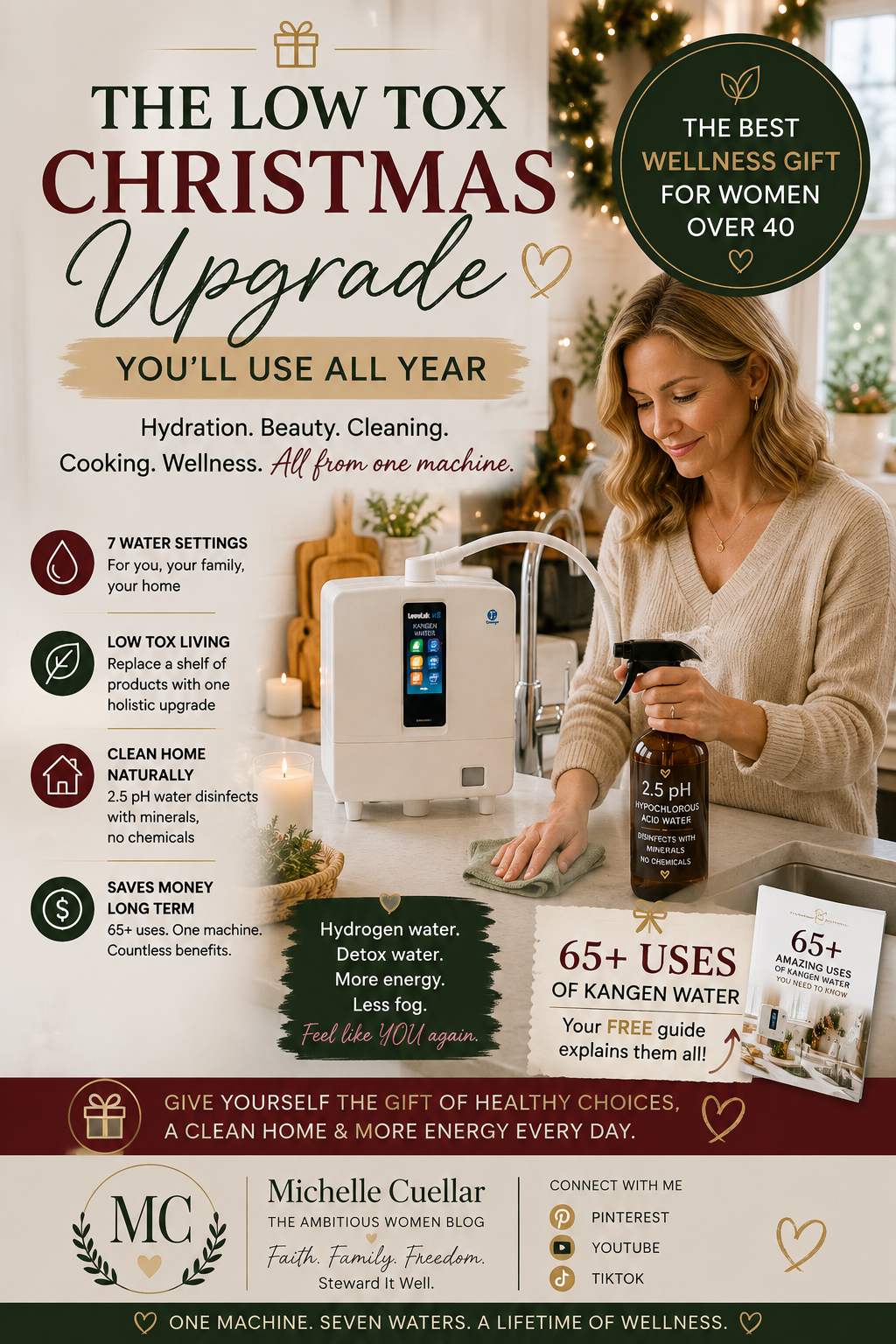 holistic wellness lifestyle affilate marketing detox water hydrogen water low tox kitchen christmas gift ideas best christmas gift wish list financial freedom time freedom make money online work from home health