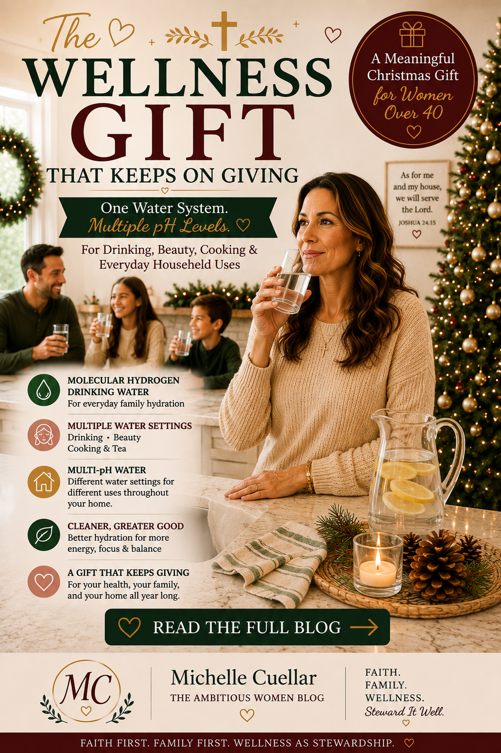 wellness lifestyle hydrogen water christmas gift ideas first time mom wish lists health detox water family sustainable slow living hydration working mom christian woman faith based