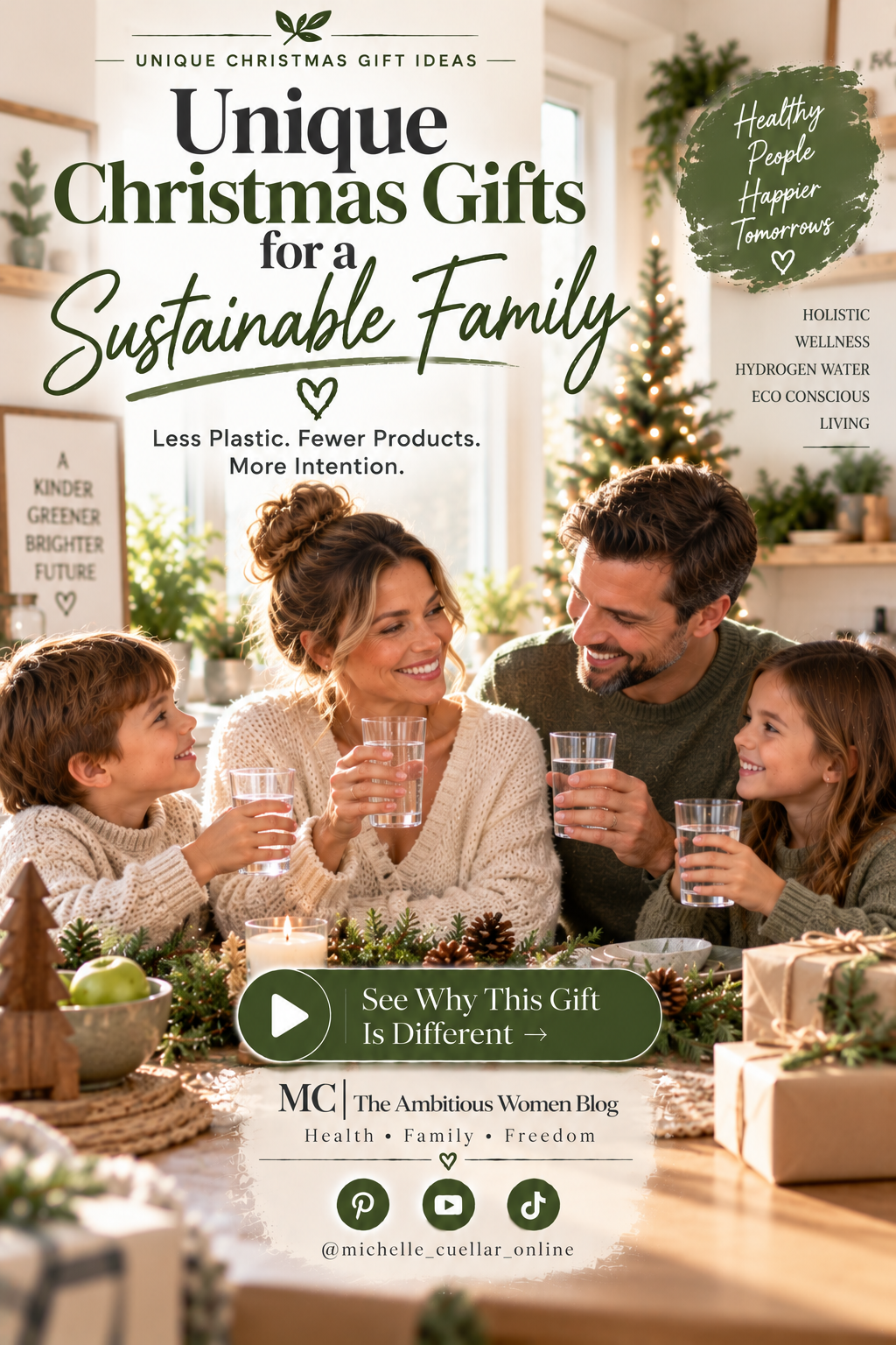Unique Christmas gifts for family Unique gifts for family sustainability focused, unique eco friendly gifts What is a gift you can get for the whole family? Hydrogen water Health holistic wellness lifestyle
