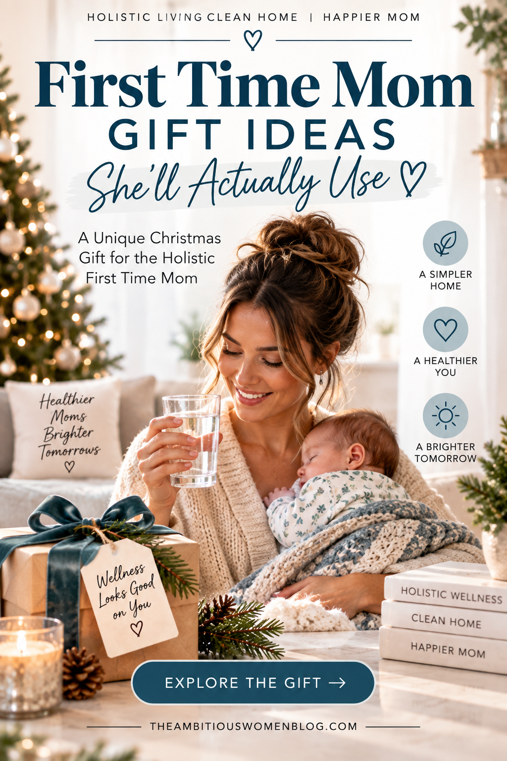 Unique Christmas ideas for a holistic first time mom What is a unique gift for a first-time mom? What do new moms want for Christmas? hydrogen water holistic wellness health and wellness lifestyle Women over 40 unique christmas gift ideas