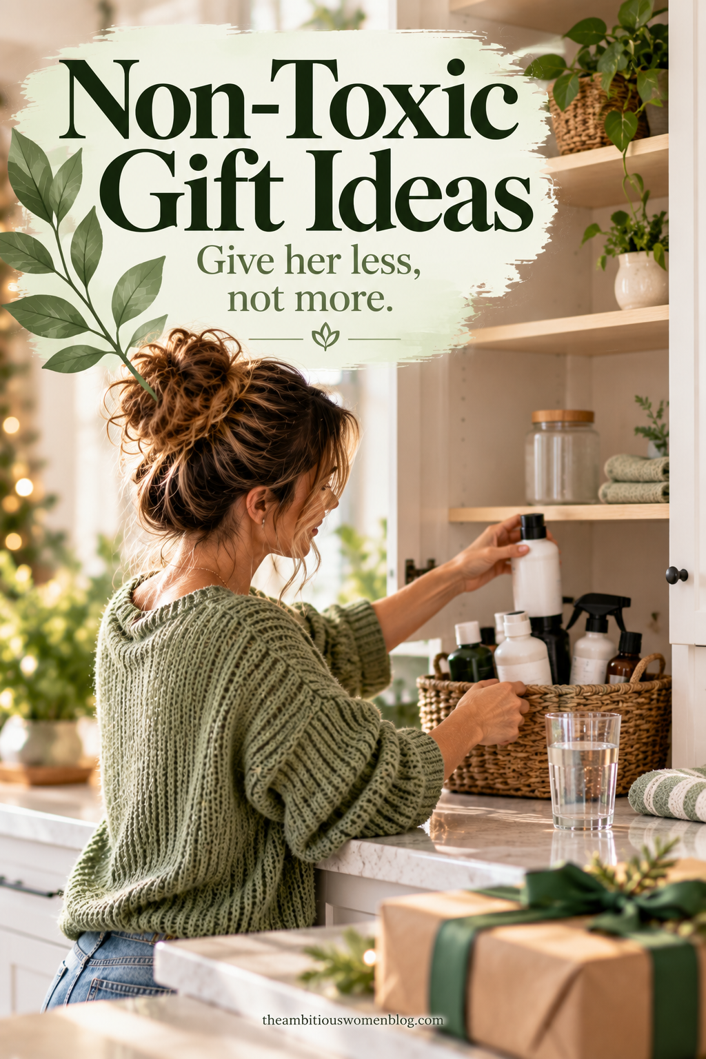 unique Christmas gift ideas Christmas ideas for her eco friendly gift ideas non-toxic gift ideas hydrogen water holistic wellness health and wellness lifestyle sustainable living natural living holistic woman mom unique gifts self care holistic mom