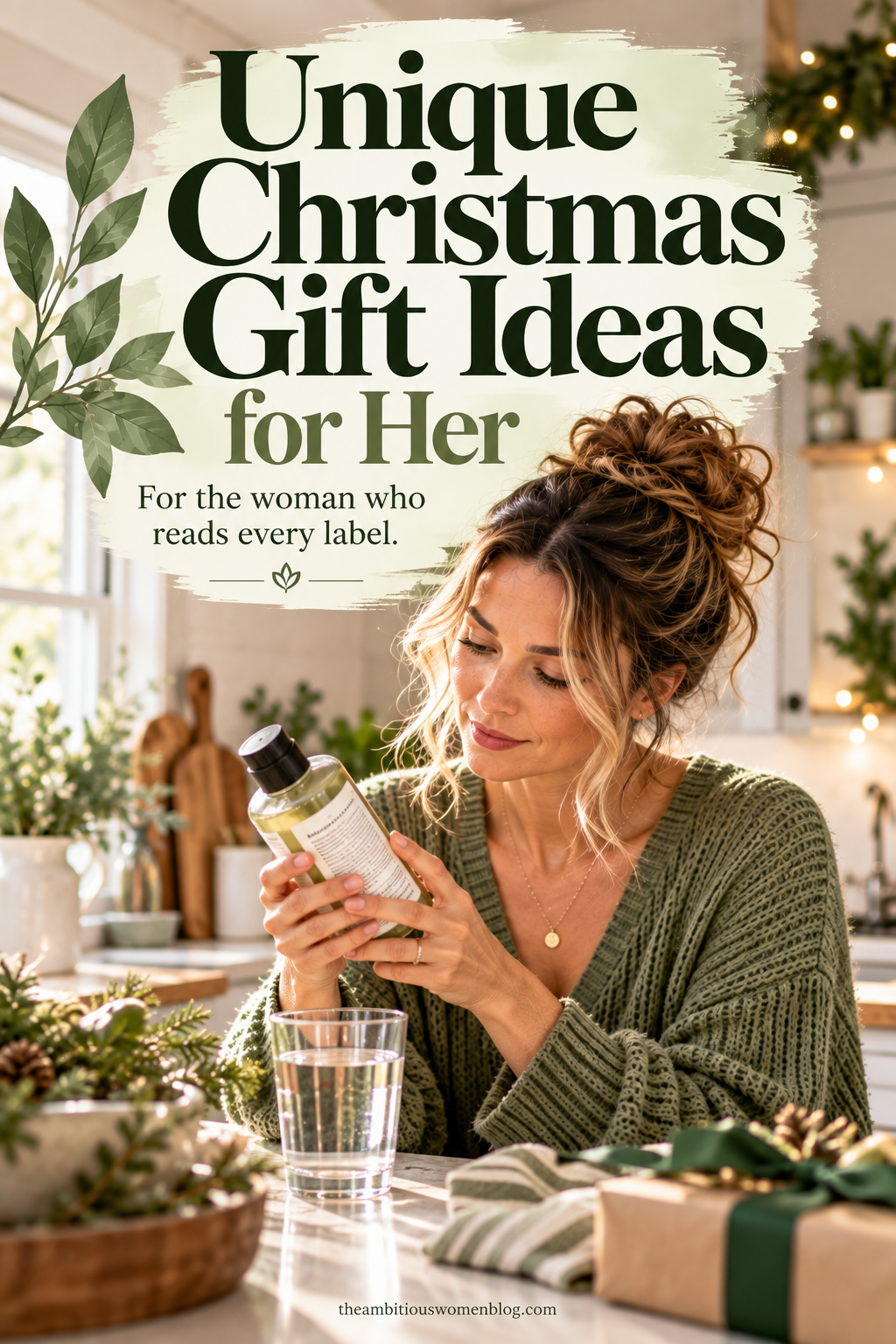 unique Christmas gift ideas Christmas ideas for her eco friendly gift ideas non-toxic gift ideas hydrogen water holistic wellness health and wellness lifestyle sustainable living natural living holistic woman mom unique gifts self care holistic mom