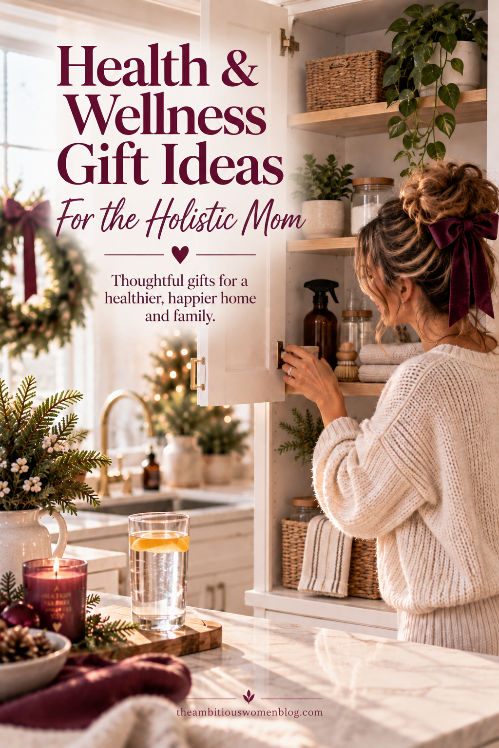 unique Christmas gift ideas for a wellness lifestyle Health and wellness gift ideas unique wellness gifts for her holistic wellness hydrogen water unique gifts holistic mom sustainable living eco friendy gifts holistic mama low tox kitchen..
