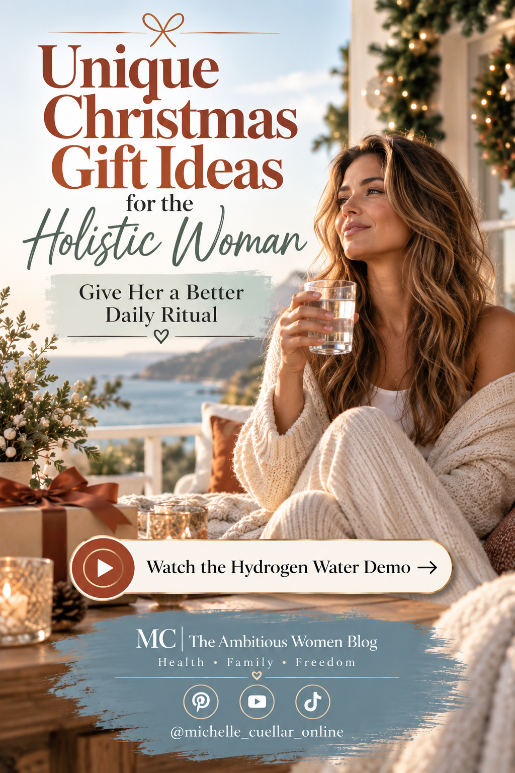 unique christmas gifts for her unique christmas ideas for her health and wellness lifestyle holistic wellness holistic women hydrogen water wellness gift ideas gift ideas for hard to buy women low tox gift ideas unique gift ideas detox water