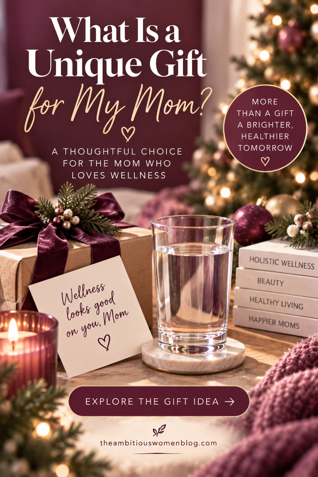 unique christmas ideas for moms from daughter What are some good Christmas gift ideas for moms from daughters? What is a unique gift I can give my mother? Useful gifts for mom from daughter hydrogen water holistic wellness lifestyle health must haves