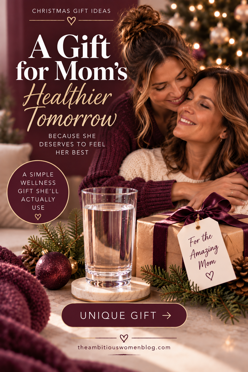 unique christmas ideas for moms from daughter What are some good Christmas gift ideas for moms from daughters? What is a unique gift I can give my mother? Useful gifts for mom from daughter hydrogen water holistic wellness lifestyle health must haves