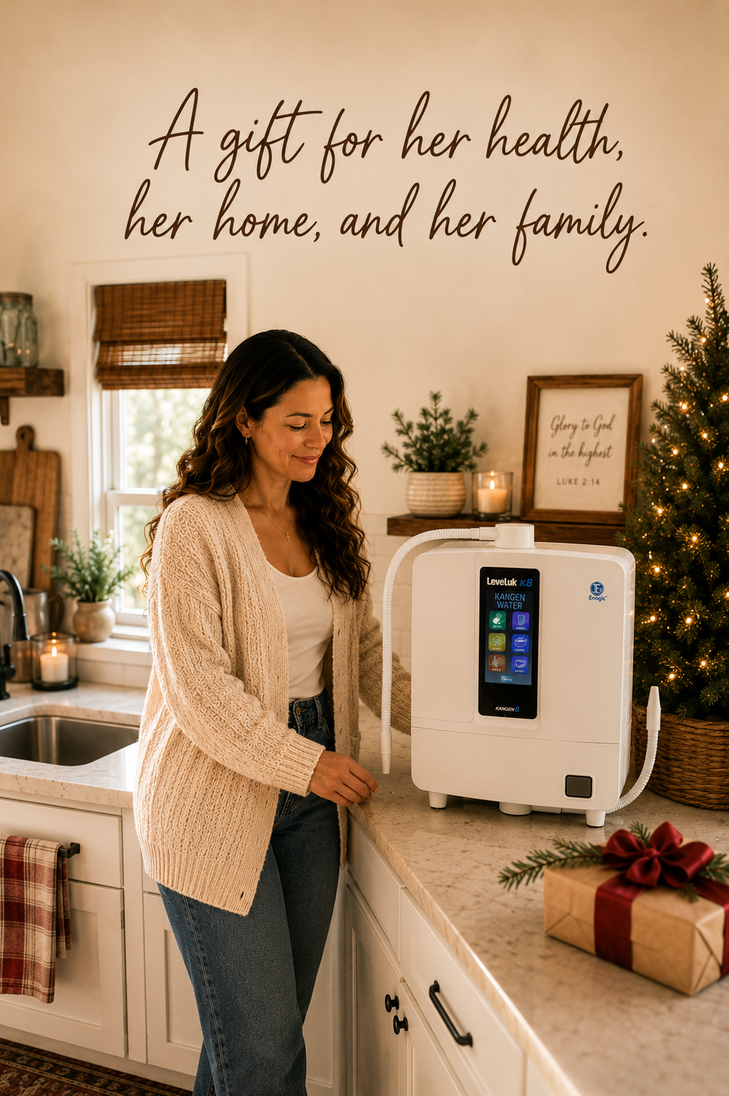 wellness lifestyle hydrogen water  christmas gift ideas first time mom wish lists health detox water family sustainable slow living hydration working mom christian woman faith based 