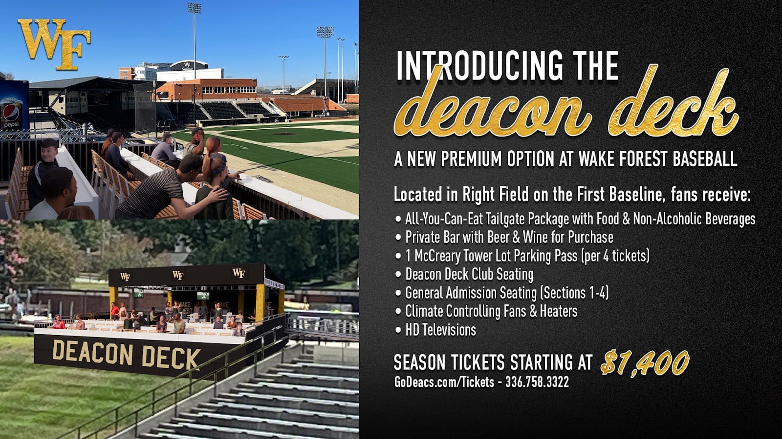 ⚾️ Wake Forest Baseball Launches Premium Deacon Deck Seating
