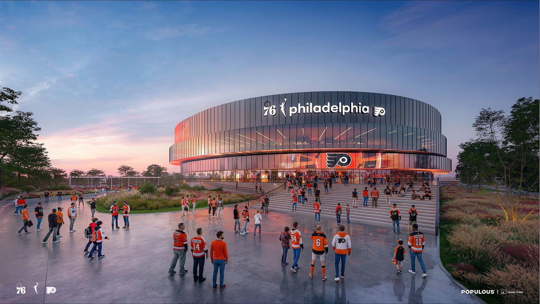 76ers, Flyers Reveal First Look at New Philadelphia Arena
