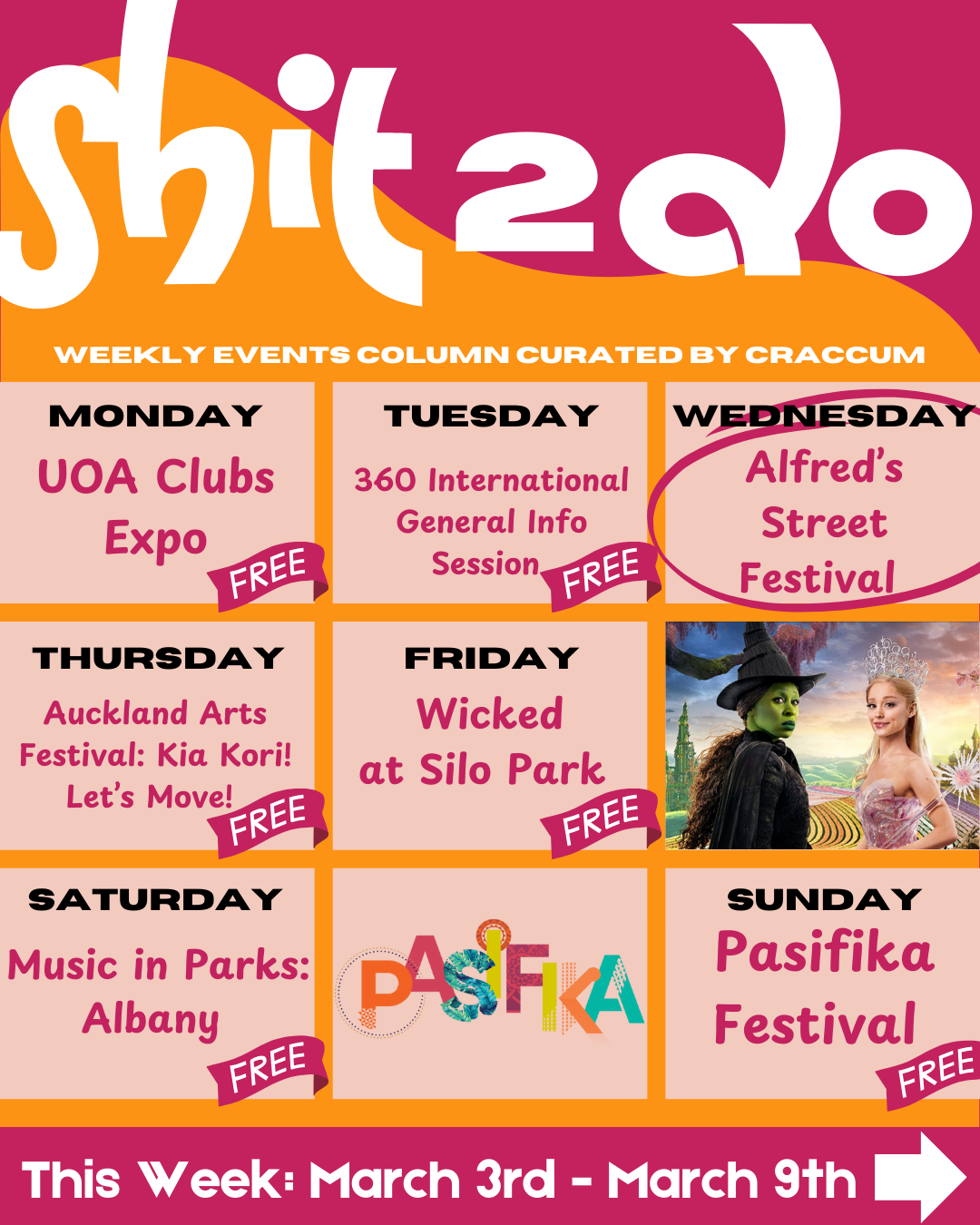 Shit 2 Do | March 3rd - 9th