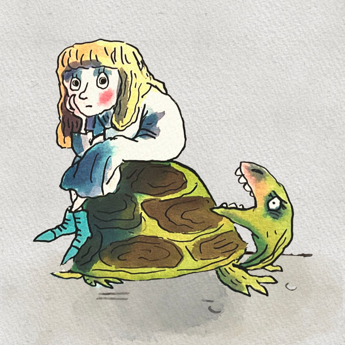 The Clever Girl meets the grumpy tortoise