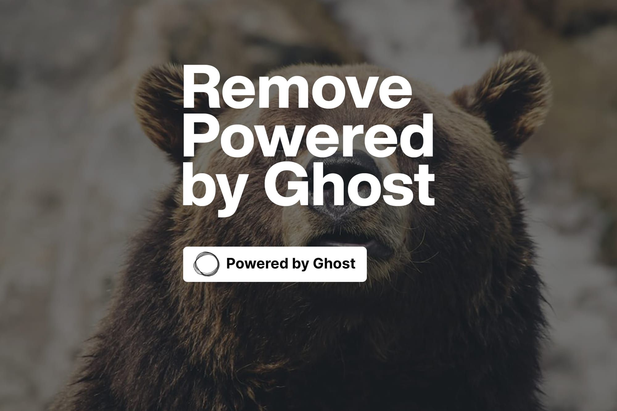 Remove Powered by Ghost