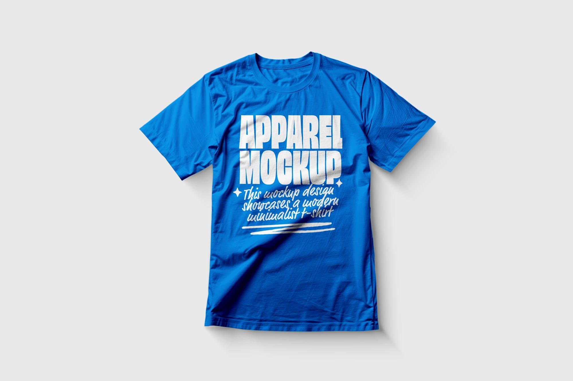 Blue T-Shirt Apparel Mockup – Realistic Clothing Presentation Template