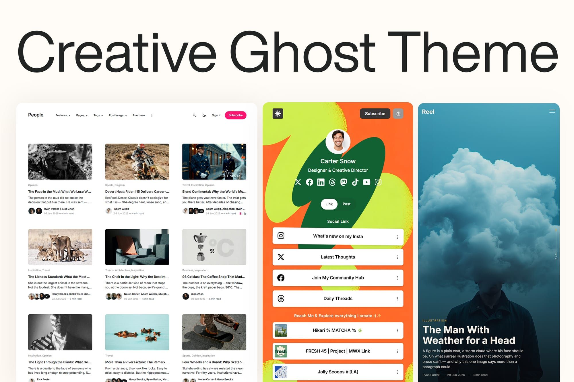 Creative Ghost Theme Collection