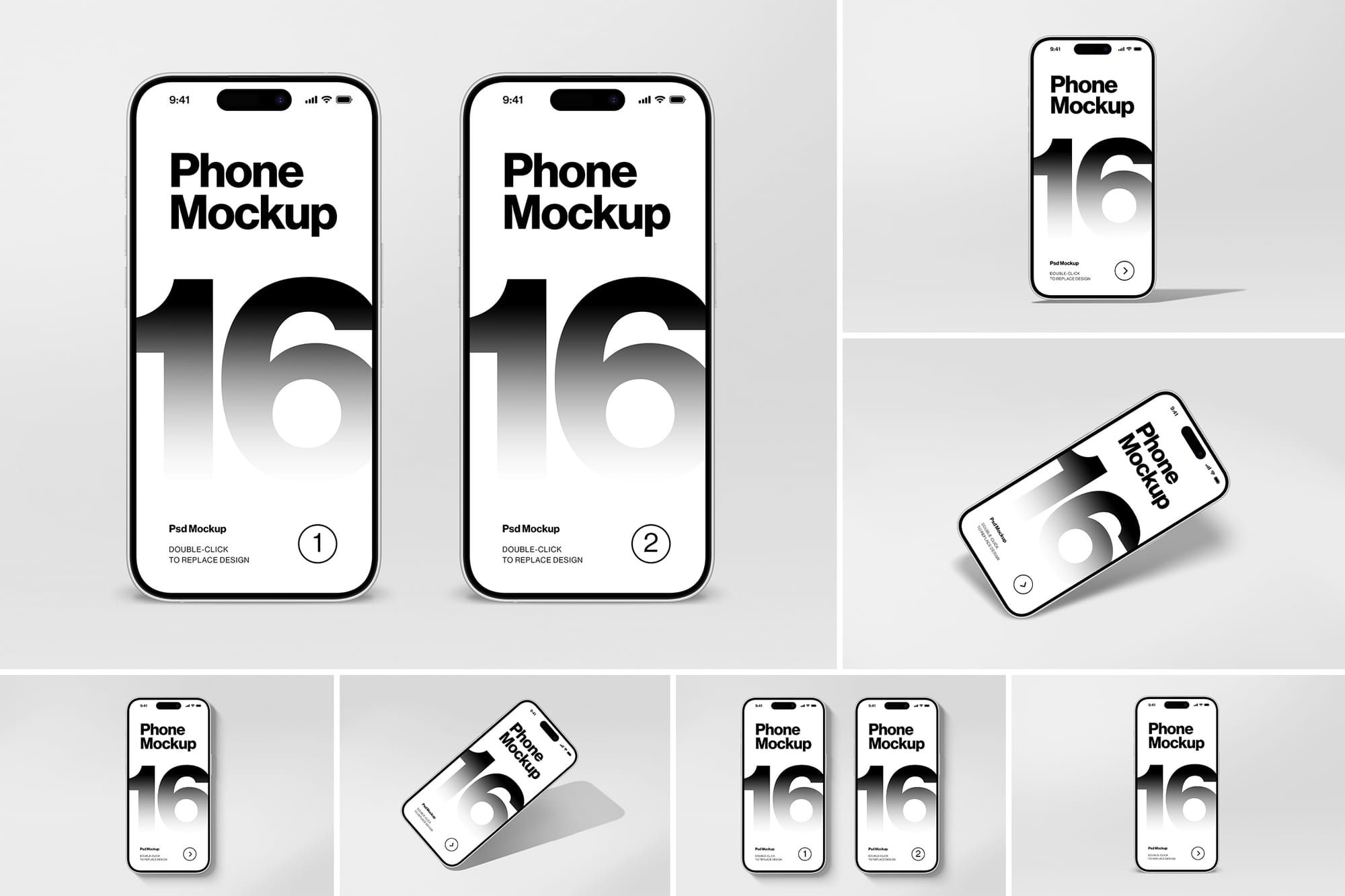 iPhone 16 Pro Set Mockup