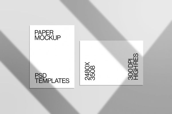 A4 Paper Mockup